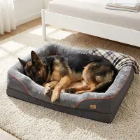 Bingopaw WISFOR Orthopädisches Hundebett Tierbett Hundekissen flauschig & formstabil - Bezug abnehmbar & waschbar, gelenkschonend, XXL:120x90x30cm