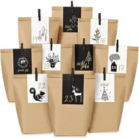 Sonstiges Adventskalender mit bedruckten Kraftpapiertüten und Karten - DIY Weihnachtskalender