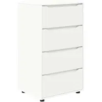 Helloshop26 - Funktionales Aufbewahrungsschrank 2er-Set 60 x 48 x 105 cm Holzwerkstoff weiß