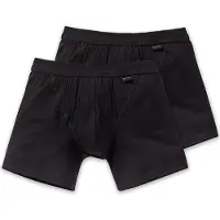 Schiesser Herren Shorts 2er Pack - Cotton Essentials, Authentic, Nadelzug, uni