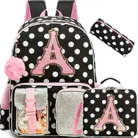 Sonstiges Schultaschen Set Mädchen 3-teilig mit Lunchtasche und Federmäppchen Vorschule Grundschule 42x30x20cm