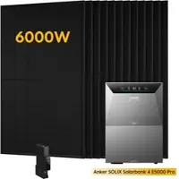 Anker SOLIX Solarbank 4 E5000 Pro, mit 12 x 500 Bifaziale Solarmodule, by Powerness - 10kWh / 1x Smart Meter Gen 2 / Standardversand