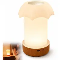 Slyrun LED Nachtlicht mit Touch-Steuerung, dimmbare Tischlampe mit 13 RGB Farben, tragbare Nachttischlampe für Schlafzimmer, Kinderzimmer & Babyzimmer