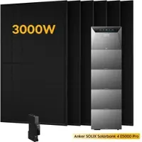 Anker SOLIX Solarbank 4 E5000 Pro, mit 6 x 500 Bifaziale Solarmodule, by Powerness - 25kWh / 1x Smart Meter Gen 2 / Selbstabholung