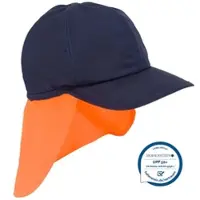E.COOLINE Powercool SX3 Basecap PRO Gr. 2 blau/orange - kühlendes Cap mit Nackenschutz - sekundenschnelle Aktivierung mit Wasser - trockene Kühlung