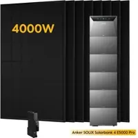 Anker SOLIX Solarbank 4 E5000 Pro, mit 8 x 500 Bifaziale Solarmodule, by Powerness - 30kWh / 1x Smart Meter Gen 2 / Standardversand