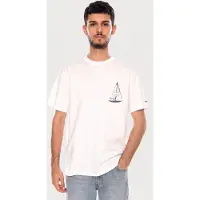 Tommy Hilfiger Herren Polos & T-Shirts Tjm Rlx Sailboat Ss Tee - Wit - Größe L