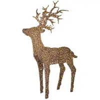 Kaemingk Classic warm 1320 Micro-LED beleuchtetes Rentier Wicker braun H 180 cm