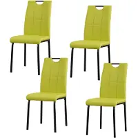 HTI Esszimmerstuhl Denton Webstoff Grün 4er-Set