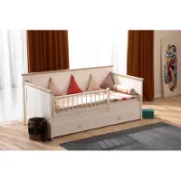 AEA Kinderbett in Kinderzimmer in Modern 100 x 200 cm Stilvoll Beige