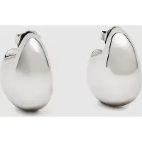 Reiss Curve Scoop Earrings Silver Tone Größe: OS | Ohrringe Outlet | Damen | Grau