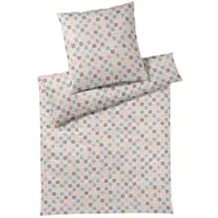 Elegante Mako Satin Bettwäsche Scrabble Kissenbezug einzeln 40x80 cm | natur - beige