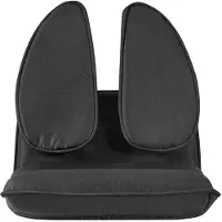 SucceBuy Bodenstuhl mit 5-fach verstellbarer Rückenlehne, ergonomischem Design, Metallrahmen, Schaumstoffpolsterung und Leinenbezug, vielseitig einsetzbar zum Lesen und Entspannen, Schwarz