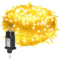 Vigevee 20M LED Lichterkette 200LEDs 8 Modi mit Memory Funktion, Weihnachten Party Garten Bedienung Funkelnder Sterneffekt Deko Transparent Kabel Warmweiß