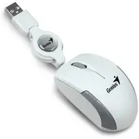 Genius Computer Technology Micro Traveler V2, Beidhändig, Optisch, USB Typ-A, 1000 DPI, Weiß