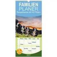 Sonstige Verlage Familienplaner 2027 - Rasselbande mit 40 Pfoten mit 5 Spalten (Wandkalender, 21 x 45 cm) CALVENDO