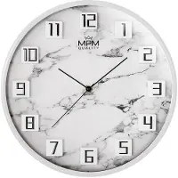 MPM -Quality Damali Wanduhr Kunststoff Weiß 30,4 cm