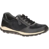 Gabor RollingSoft Damenschuhe - sportliche Schnür- Halbschuhe blau