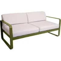 Fermob BELLEVIE 2-Sitzer-Sofa mit Sitzfläche aus gelochtem Aluminiumblech