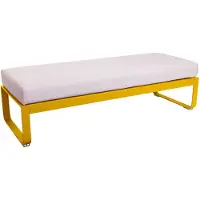 Fermob BELLEVIE 2-Sitzer-Polsterhocker mit Sitzfläche aus perforiertem Stahlblech