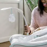 Markenlos 3-in-1-Wippe zum Mitwachsen mit Vibrationen, 2 Liegepositionen und 3 Wippfunktionen, mehrfarbig