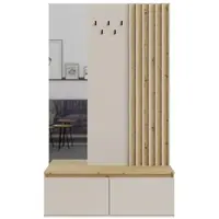 Feldmann-Wohnen Garderobe Doris Eiche Artisan / Kaschmir 120 / 34 / 202cm | Gr.: onesize