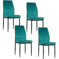 HTI Esszimmerstuhl Madison Samt Grün 4er-Set