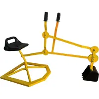 Axi Justin Bagger für den Sandkasten in Gelb & Schwarz | Sandbox Spielzeug aus Metall für Kinder