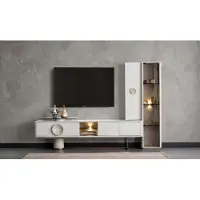 AEA Modernes und Funktionales Design Weißes TV-Unit aus Holz für Wohnzimmer