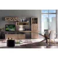 AEA Wohnwand Holz Stil Klassische Italienische Wohnzimmer Möbel Schrank
