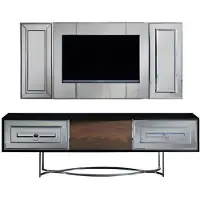 Xl Moebel Gmbh Luxus Wohnwand TV-Ständer TV Rahmen Komplett Wohnzimmermöbel silber