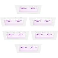 LEDVION 6er Set LED Einbaustrahler Weiss 4.9W RGB CCT dimmbar smart