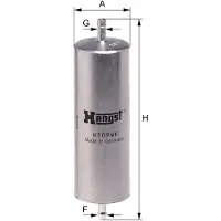 HENGST FILTER Kraftstofffilter h109wk Leitungsfilter 201mm für BMW