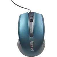 Iggual IGG317549, Beidhändig, Optisch, USB Typ-A, 800 DPI, Schwarz, Blau