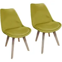 HTI Stuhl Atlanta aus Samt in Curry, B48xH82xT42 cm, Sitzhöhe 44 cm, mit schrägen Beinen