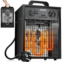 MASKO Elektroheizer Heizlüfter Bauheizer mit integriertem Thermostat Heizgerät