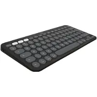 Logitech Pebble 2 Combo for Mac, Kabellos, RF Wireless + Bluetooth, Scherenschalter, QWERTY, Graphit, Maus enthalten