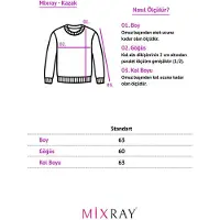 MixRay Übergroßer gerippter Rollkragenpullover