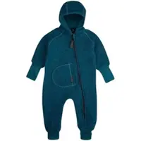 Pure Pure Pure Wollwalk-Overall mit Kapuze und Klappbündchen, tuerkis, 86