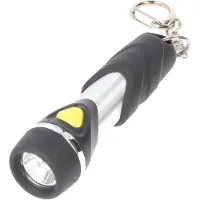 Varta Day Light Key Chain Light, Schlüsselanhänger-Blinklicht, Aluminium, Schwarz, ABS Synthetik, Aluminium, Gummi, LED, 1 Lampen, 12 lm