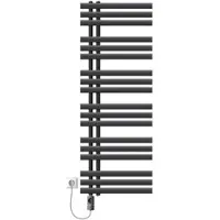 LuxeBath Badheizkörper Iron EM 500x1400mm Anthrazit mit Heizstab 900W Digital