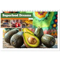 CALVENDO Superfood Dreams - AI art for gourmets (Desk Calendar 2027 DIN A5 landscape), 12 Month DeskCalendar