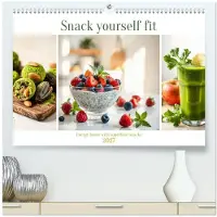 CALVENDO Gesunde Snacks für mehr Energie – Superfood-Snacks für ein aktives Leben (Hochwertiger Premium-Wandkalender 2027, Format DIN A2, Querformat), 12-Monats-Wandkalender