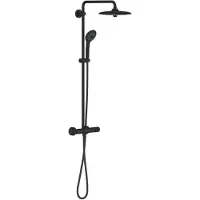 GROHE Vitalio System 260 Duschsystem mit Thermostatbatterie, 26403KF2, Farbe: Phantom Black