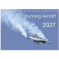 CALVENDO Beeindruckende Flugzeuge (Schreibtischkalender 2027, DIN A5, Querformat), 12-Monats-Schreibtischkalender