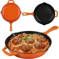 Hage Emaillierte gusseiserne Bratpfanne 26 cm Orange