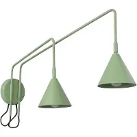 Sollux Wandleuchte NOX 2 salbeigrün mit Schalter 2xE14 10W Stahl 30x80x150cm Lighting