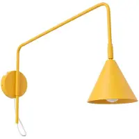 Sollux Wandleuchte NOX 1 gelb mit Schalter 1xE14 10W Stahl 30x61x14cm Lighting