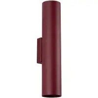 Sollux Wandleuchte LAGOS 2 burgund 2xGU10 10W Stahl 30x8x6cm Lighting