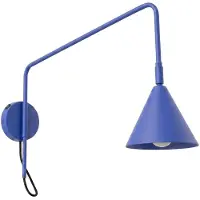 Sollux Wandleuchte NOX 1 ultramarin mit Schalter 1xE14 10W Stahl 30x61x14cm Lighting